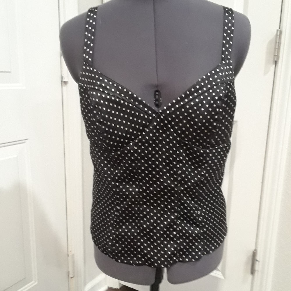 V-neck Polka Dot Tank‎ Top
